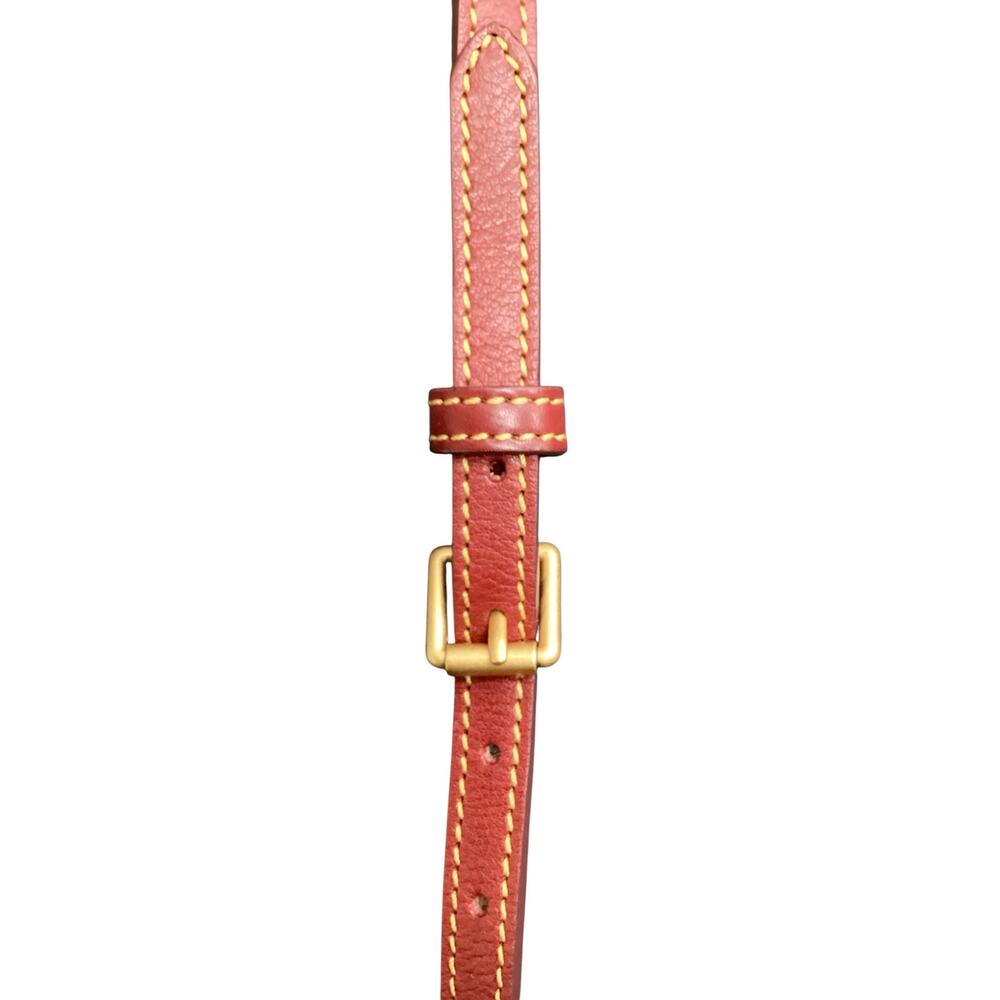 NWT Dooney &Bourke Bag Nano Leather Satchel Two Handles OneStrap Tassels BurnRed - Picture 10 of 13